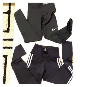 ADIDAS and NIKE LEGGINGS XS